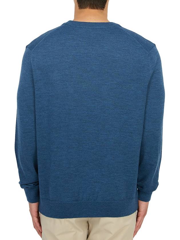 Fox Head Patch Regular Knit Top Blue - MAISON KITSUNE - BALAAN 5