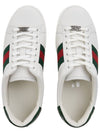 Ace Web Leather Low Top Sneakers White - GUCCI - BALAAN 7