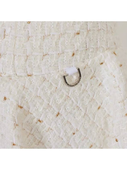 Golf Wear Tweed Flower Skirt White - J JANE - BALAAN 2