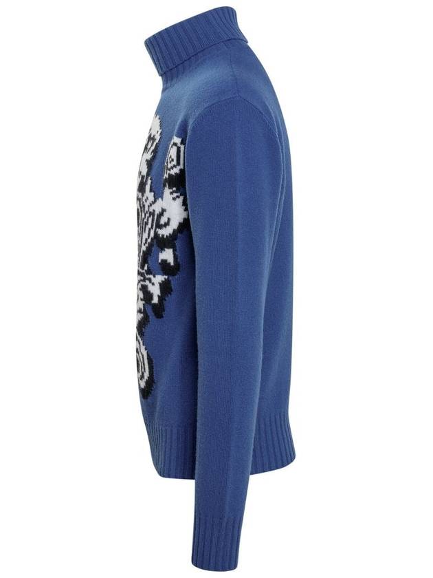 Paisley Jacquard Wool Turtleneck Blue - ETRO - BALAAN 4