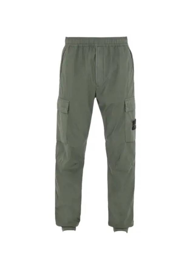 Stretch Cotton Tela Paracadute Cargo Straight Pants Dark Green - STONE ISLAND - BALAAN 2