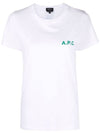 Leanne Logo Short Sleeve T-Shirt Green White - A.P.C. - BALAAN 1