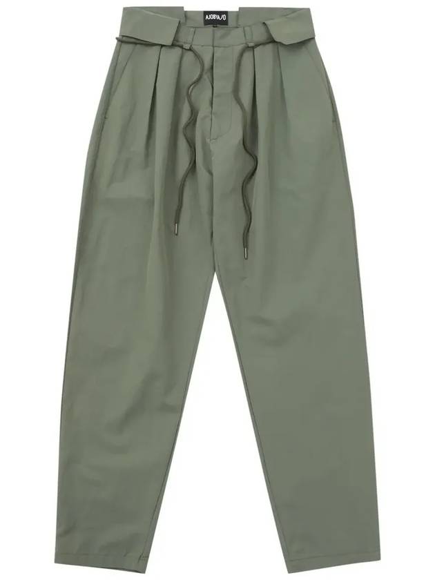 two-tuck nylon baggy pants khaki - AJOBYAJO - BALAAN 2