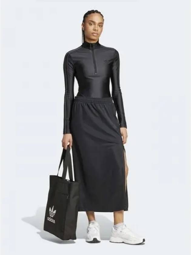 Firebird Zip Up Maxi H Line Skirt Black - ADIDAS - BALAAN 2