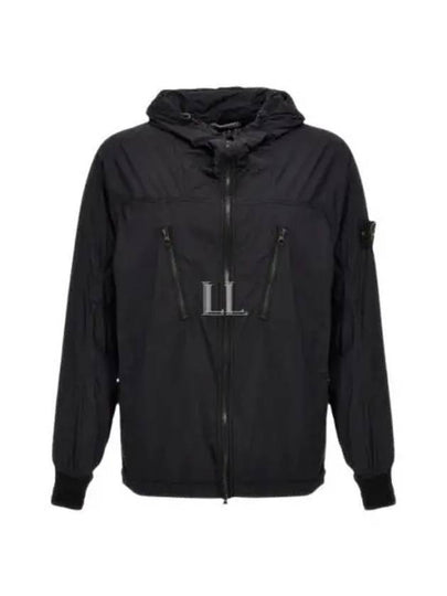 Skin Touch Nylon TC Hooded Jacket Black - STONE ISLAND - BALAAN 2