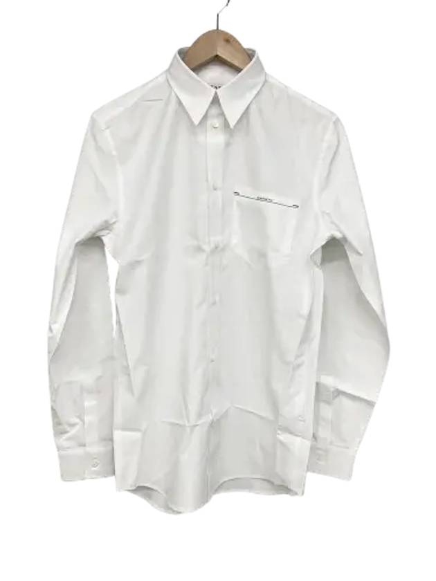 Men's Logo Long Sleeve Shirt White - GIVENCHY - BALAAN.