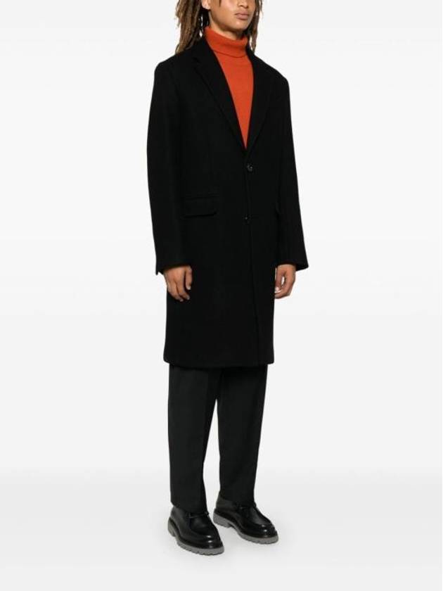 Wool Single Coat Black - AMI - BALAAN 6