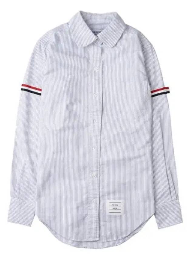 Women's Armband University Striped Oxford Shirt Blue - THOM BROWNE - BALAAN 2