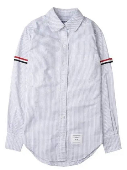 Women's Armband University Striped Oxford Shirt Blue - THOM BROWNE - BALAAN 2