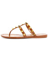 Rockstud flip flops brown - VALENTINO - BALAAN 5