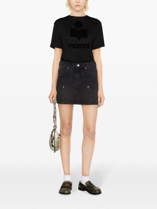 Short Sleeve T Shirt TS0001FB A1N09E 01BK Black - ISABEL MARANT - BALAAN 3