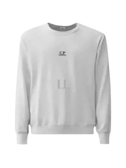 Light Fleece Logo Sweatshirt White - CP COMPANY - BALAAN 2