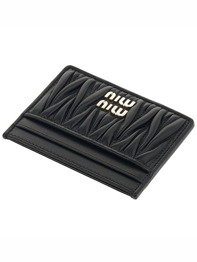 Matelasse Nappa Leather Card Wallet Black - MIU MIU - BALAAN 5