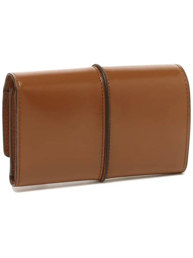 T Timeless Leather Medium Wallet Brown - TOD'S - BALAAN 4