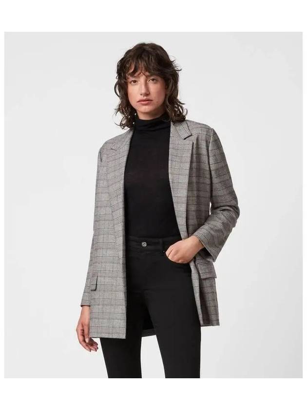 Aneka Check Blazer WT008T 6356 Light Gray - ALLSAINTS - BALAAN 1