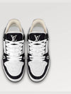 Men's LV Trainer Monogram Denim Low Top Sneakers Black White - LOUIS VUITTON - BALAAN 3