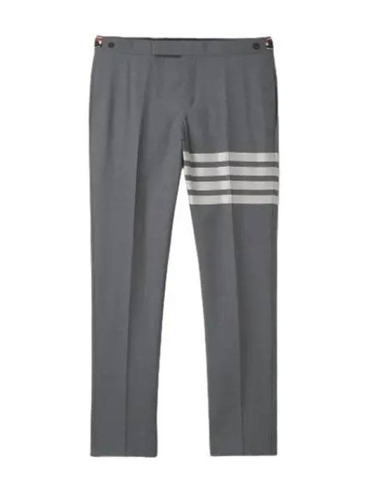 4 bar low rise trousers mid gray suit pants slacks - THOM BROWNE - BALAAN 1