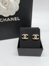 CC logo half cubic quilted gold earrings ABB974 - CHANEL - BALAAN 1