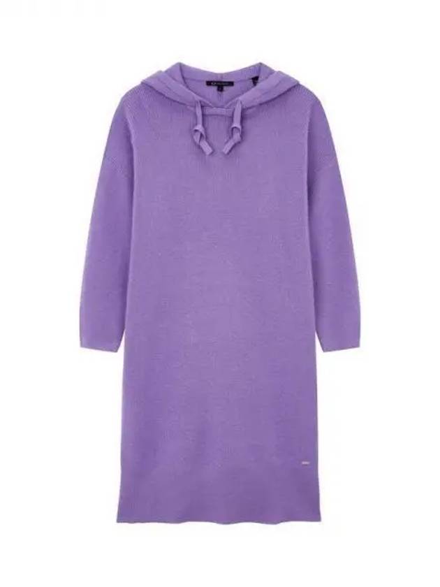 Women s ribbed hooded knit dress purple 271721 - ARMANI EXCHANGE - BALAAN 1