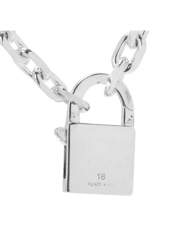 Trademark Chain Padlock Bracelet Silver - GUCCI - BALAAN 4