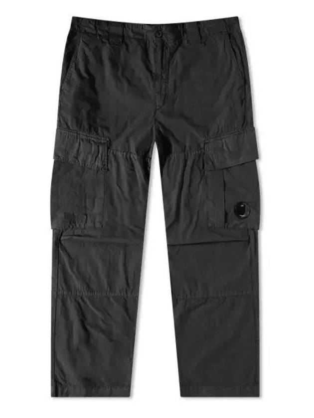 Micro Reps Loose Cargo Straight Pants Black - CP COMPANY - BALAAN 2