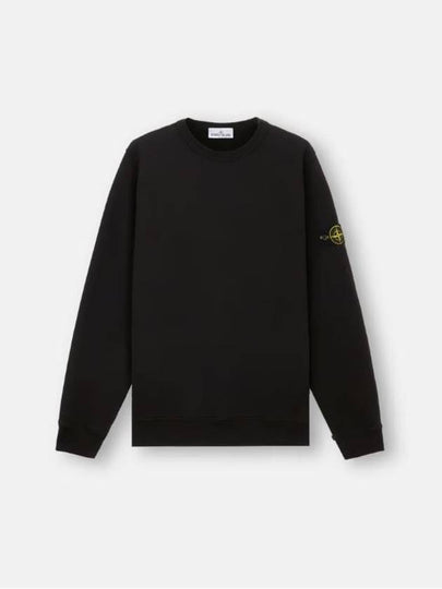 Wappen Patch Crew Neck Cotton Sweatshirt Black - STONE ISLAND - BALAAN 2