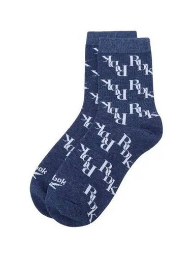 Monogram Socks Women Navy - REEBOK - BALAAN 1