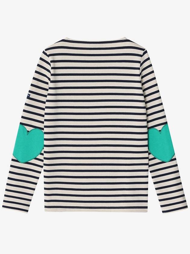 Heart patch long sleeve tshirt Vaujany Ecru Marine Vert - SAINT JAMES - BALAAN 1