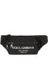 Logo Rubberized Nylon Small Belt Bag Black - DOLCE&GABBANA - BALAAN 2