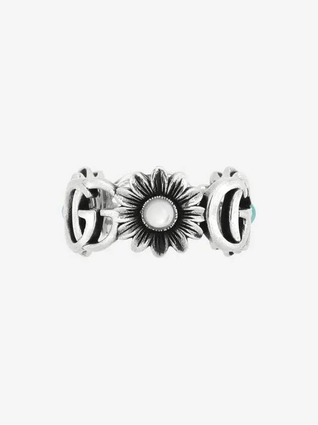 Double G Mother Of Pearl Ring Silver - GUCCI - BALAAN 4