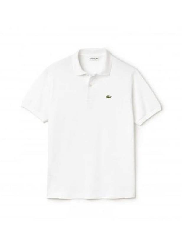 Men's Logo Classic Fit Cotton Short Sleeve Polo Shirt White - LACOSTE - BALAAN 2