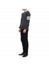 4 Bar Armband Classic Merino Wool Knit Top Dark Grey - THOM BROWNE - BALAAN 5