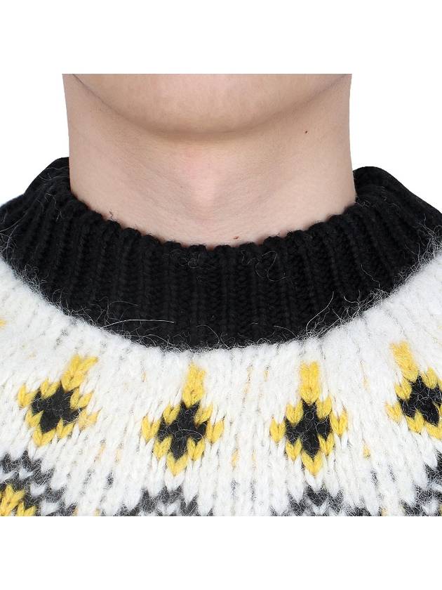 Grenoble Pattern Jacquard Knit Top Yellow - MONCLER - BALAAN 7