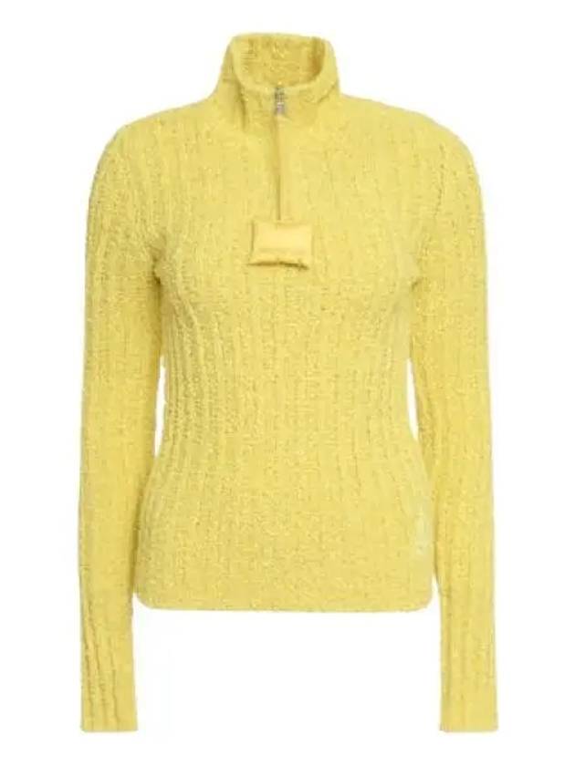 Half Zip-Up Knit Top Yellow - MONCLER - BALAAN 2