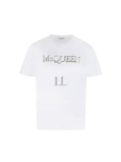 Girocolo Logo Short Sleeve T-Shirt White - ALEXANDER MCQUEEN - BALAAN 2