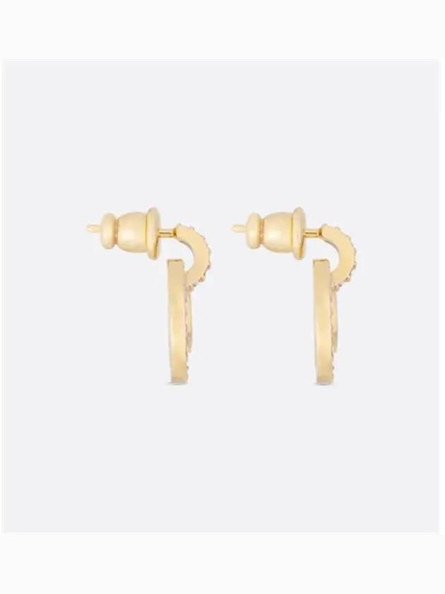 Petit CD Crystal Earrings Gold - DIOR - BALAAN 4