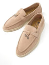 Summer Charms Walk Suede Loafers Pink - LORO PIANA - BALAAN 3