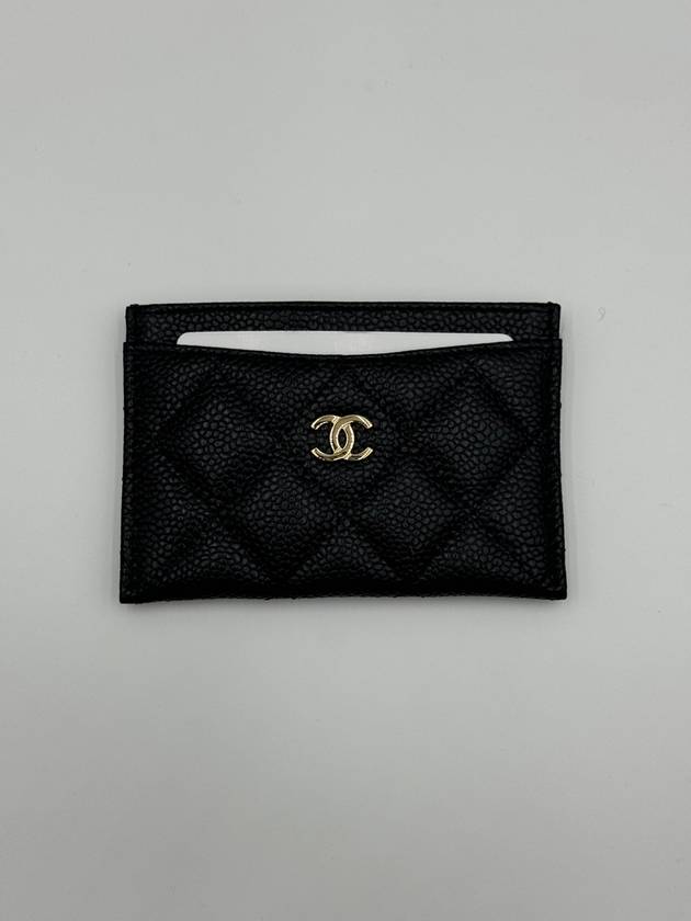 Classic gold card wallet caviar black AP0213 - CHANEL - BALAAN 5