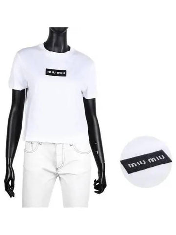 MIU cotton jersey short sleeve t shirt 270254 - MIU MIU - BALAAN 1