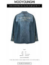 Back Logo Denim Button Long Sleeve Shirt Blue - WOOYOUNGMI - BALAAN 3