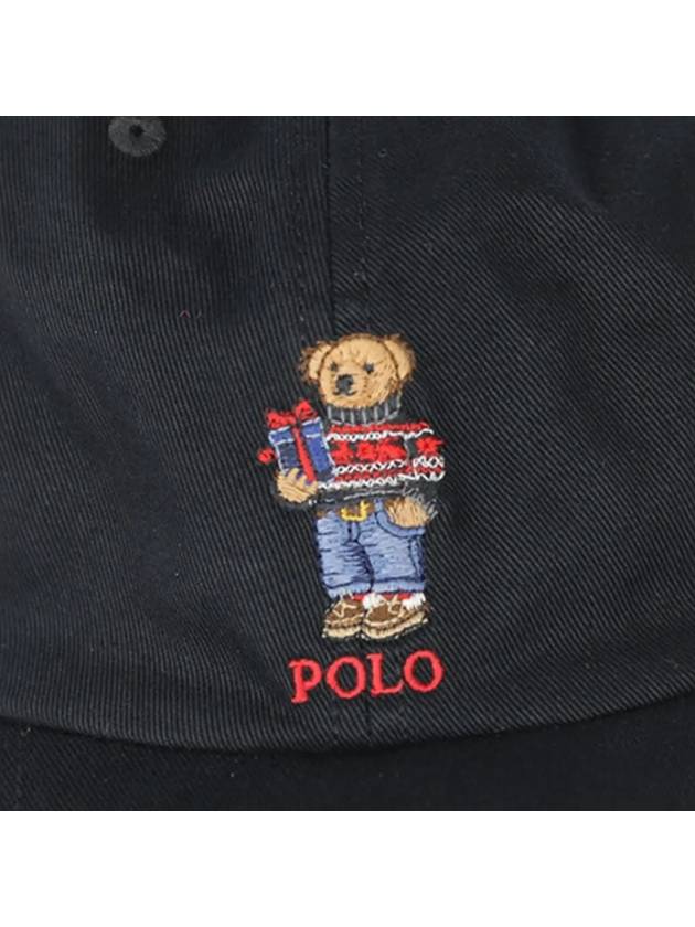 Kids Teddy Bear Embroidery Cap Hat Black 920692 001 - POLO RALPH LAUREN - BALAAN 4