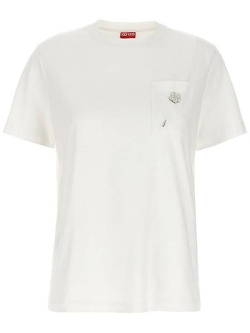 Kenzo Logo Pin T-Shirt - KENZO - BALAAN 1