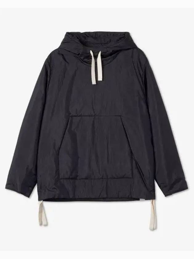 Drawstring Hoodie Navy - JIL SANDER - BALAAN 2