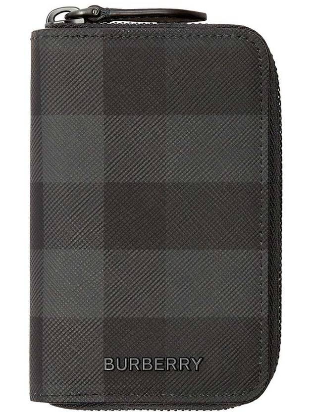 Check Zip Card Case Grey - BURBERRY - BALAAN 2