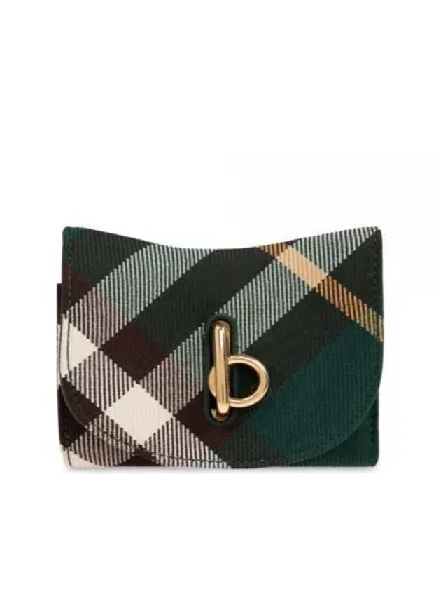 Rocking Horse Check Half Wallet Green - BURBERRY - BALAAN 2