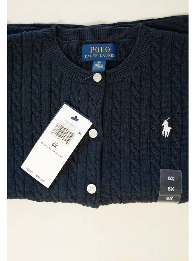 Kids Cable Knit Cotton Cardigan Girls - POLO RALPH LAUREN - BALAAN 1