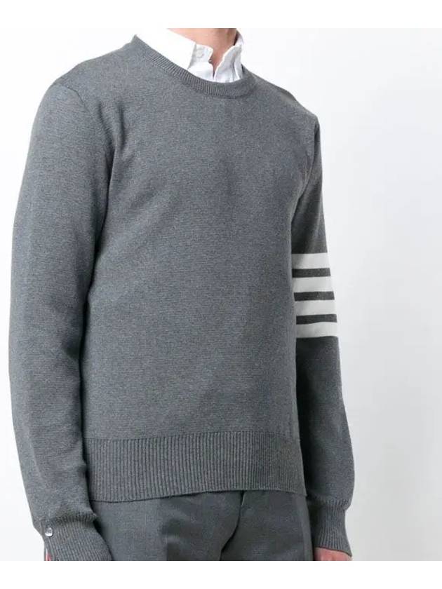 4 Bar Armband Milano Stitch Knit Top Mid Grey - THOM BROWNE - BALAAN 5