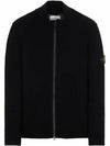 Men's Knit Zip-Up Jacket Black - STONE ISLAND - BALAAN 2