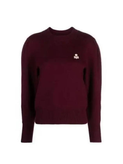 Kelaya Embroidered Logo Knit Top Dark Plum - ISABEL MARANT - BALAAN 2