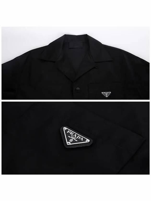 Re-Nylon Short Sleeve Shirt Black - PRADA - BALAAN 6